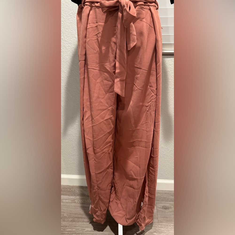 SHEIN Dusty Rose Wide-Leg Skirt - Picture 8 of 11